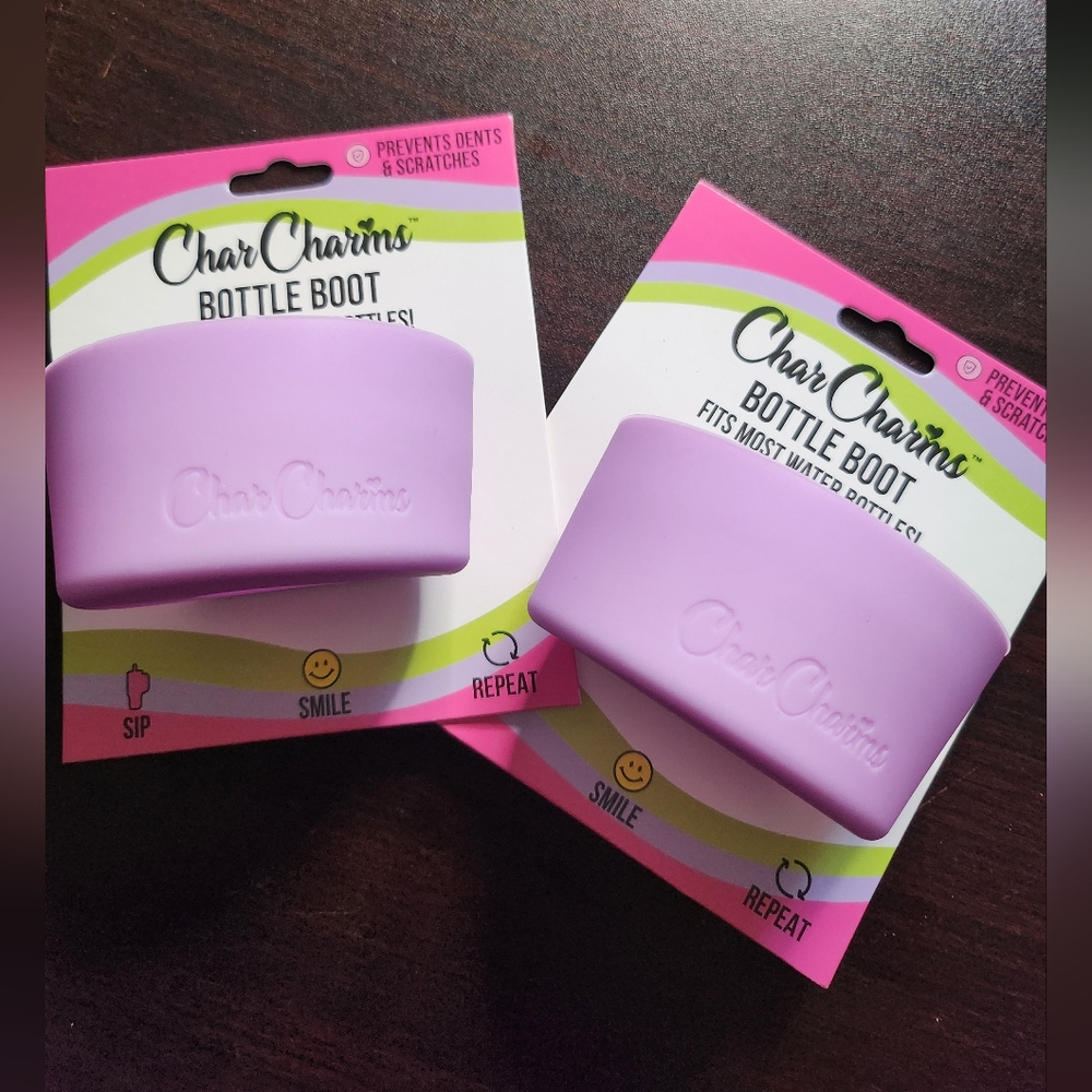 CharCharms Purple Silicone Water Bottle Boot